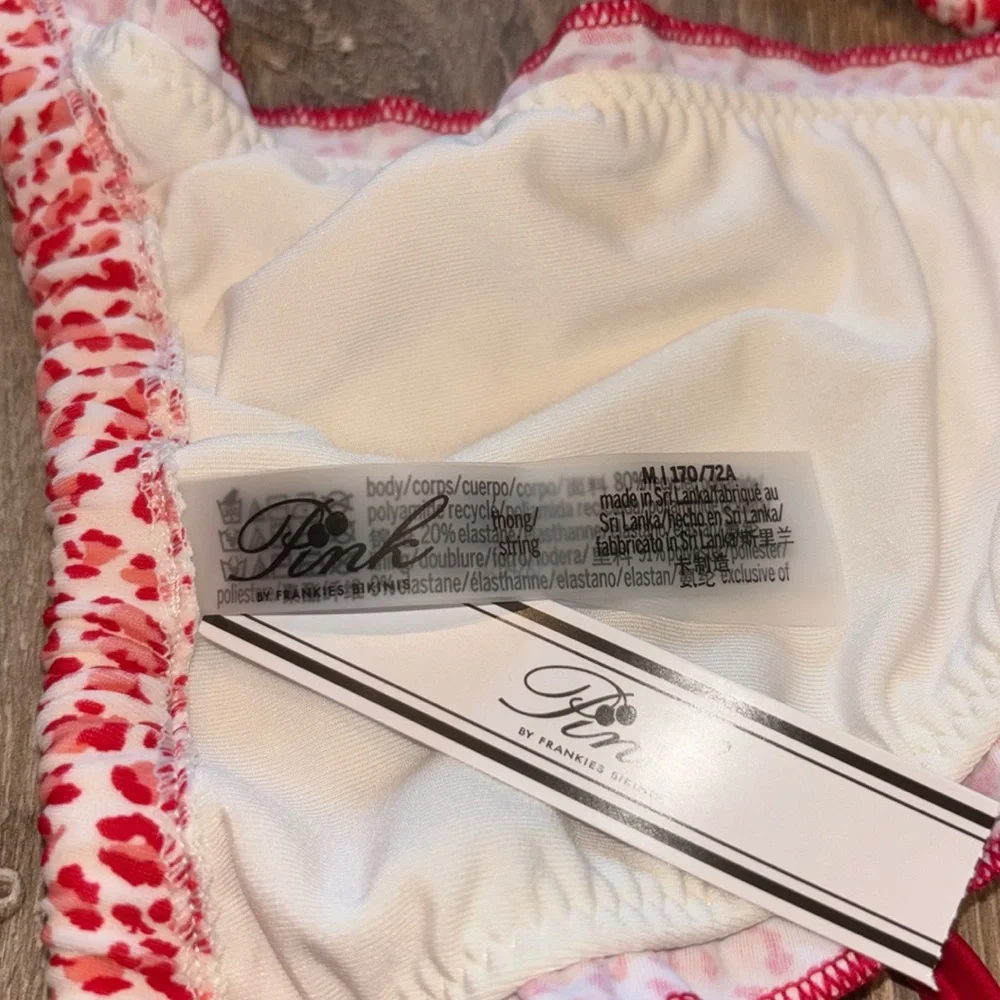 Frankie’s Bikinis Red & White Leopard Print Bikini